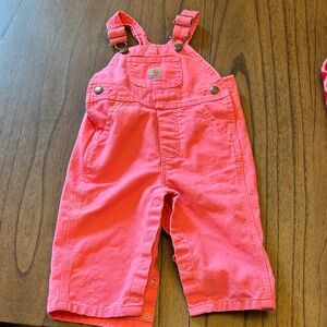 9 Month Baby Girl Pink Carhartt Overalls